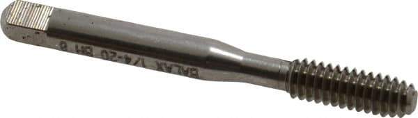 Balax - 1/4-20 UNC H8 Thread Limit Bottoming Thread Forming Tap - High Speed Steel, Bright Finish, 2-1/2" OAL, 1" Thread Length, Right Hand Thread, Series BXB - Eagle Tool & Supply