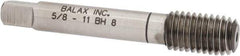 Balax - 5/8-11 UNC H8 Thread Limit Bottoming Thread Forming Tap - High Speed Steel, Bright Finish, 3-13/16" OAL, 1" Thread Length, Right Hand Thread, Series BXB - Eagle Tool & Supply