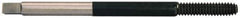 Balax - 1/4-28 UNF H4 Bright Finish High Speed Steel Thread Forming Extension Tap - Bottoming Chamfer, 4" OAL, 1" Thread Length, 3B Class of Fit, Series BXEXT - Eagle Tool & Supply