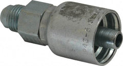 Parker - 9/16-18 Male JIC 37D Flare Steel Hydraulic Hose Male Rigid Fitting - -6 Hose Size, 3/8" Hose Diam, Series 43 - Eagle Tool & Supply