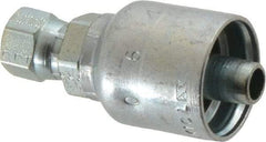 Parker - 1/4 Thread Hydraulic Hose Fitting - -6 Hose Size, 3/8" Hose Diam - Eagle Tool & Supply