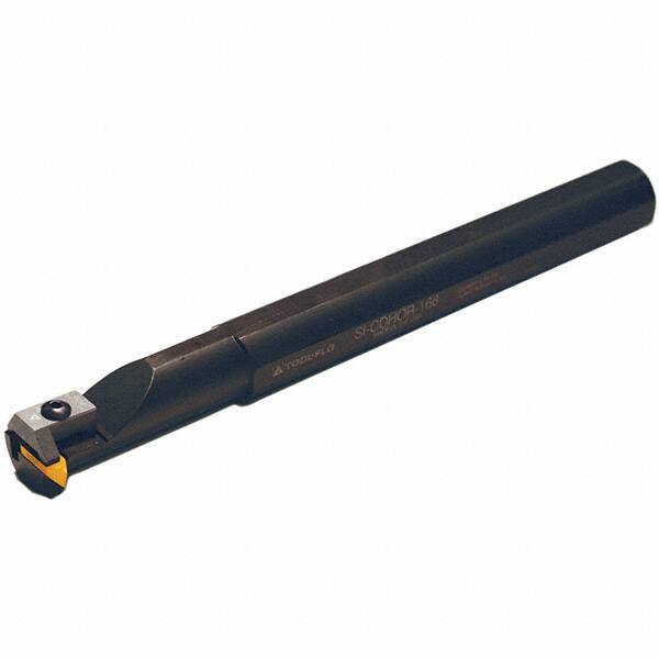 Tool-Flo - SI-CDHOR, Internal, Right Hand, 0.57" Max Depth of Cut, Indexable Grooving Tool Holder - V120 Insert Compatibility, 2-1/2" Shank Width, 16" OAL - Eagle Tool & Supply