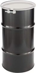 Made in USA - 16 Gallon Cylindrical Carbon Steel Open Head Drum - 27" High x 14" Diam - Eagle Tool & Supply