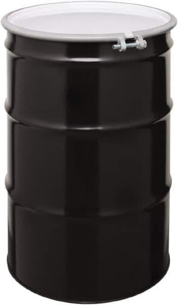 Made in USA - 55 Gallon Cylindrical Carbon Steel Open Head Drum - 33" High x 22-1/2" Diam - Eagle Tool & Supply