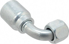 Parker - 1-1/16-12 Female JIC Steel Hydraulic Hose Female JIC Swivel & 90° Elbow & Short Drop - -12 Hose Size, 3/4" Hose Diam, Series 43 - Eagle Tool & Supply