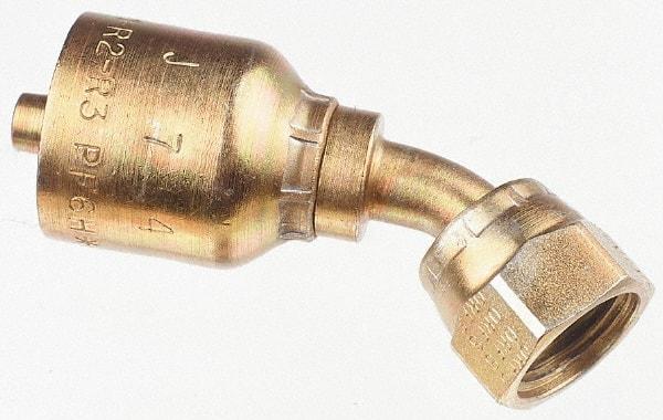 Parker - 3/4 Thread Hydraulic Hose Fitting - -12 Hose Size, 3/4" Hose Diam - Eagle Tool & Supply