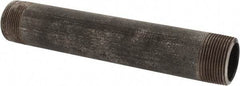 Made in USA - Schedule 80, 1-1/4" Diam x 9" Long Black Pipe Nipple - Threaded - Eagle Tool & Supply