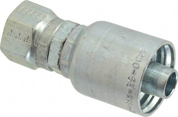 Parker - 1/2 Thread Hydraulic Hose Fitting - -8 Hose Size, 1/2" Hose Diam - Eagle Tool & Supply