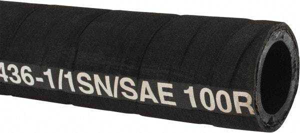 Parker - -20 Hose Size, 1-1/4" ID, 900 psi Work Pressure Hydraulic Hose - Synthetic Rubber, -40°F to 212°F - Eagle Tool & Supply