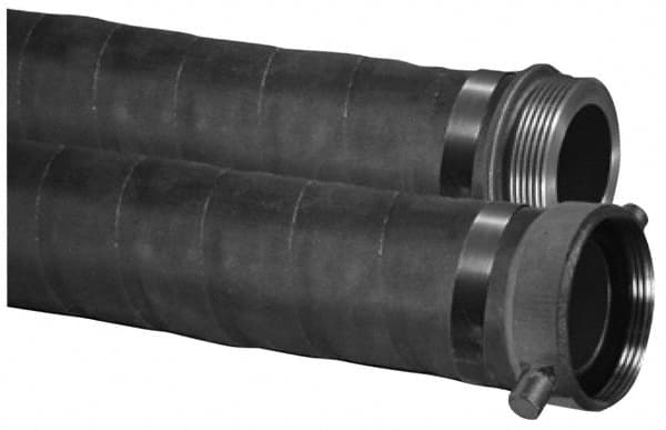 2 Inch Inside x 2-9/16 Inch Outside Diameter, Rubber Liquid Suction and Discharge Hose Black, 20 Ft. Long, 30 Vacuum Rating, 125 psi Working and 375 psi Brust Pressure