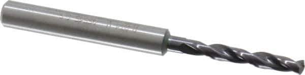 Guhring - 3.6mm 140° Solid Carbide Jobber Drill - FIREX Finish, Right Hand Cut, Spiral Flute, Straight Shank, 66mm OAL, SU Point - Eagle Tool & Supply
