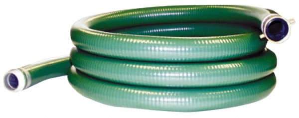 Alliance Hose & Rubber - 15 to 150°F, 2" Inside x 2.31" Outside Diam, PVC Liquid Suction & Discharge Hose - Green, 20' Long, 29 Vacuum Rating, 79 psi Working & 267 psi Brust Pressure - Eagle Tool & Supply