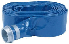 Value Collection - -10 to 150°F, 6" Inside x 6-1/8" Outside Diam, PVC Liquid Suction & Discharge Hose - Blue, 100' Long, 45 psi Working & 135 psi Brust Pressure - Eagle Tool & Supply