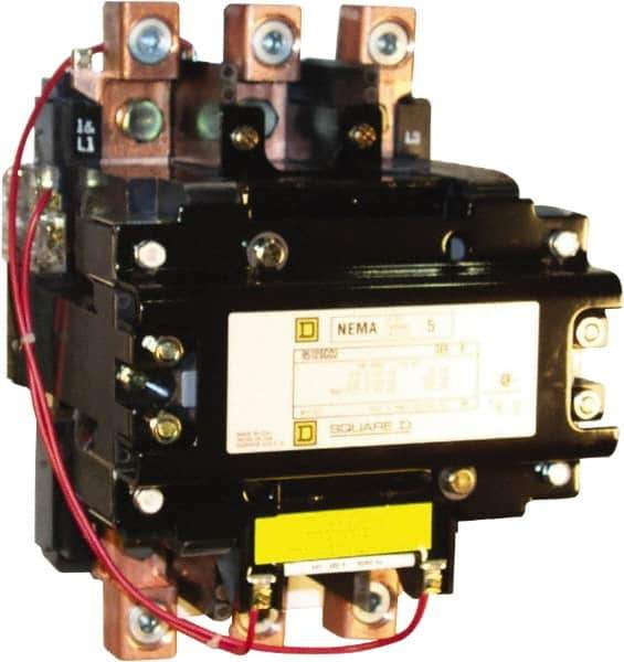 Square D - 3 Pole, 380 Coil VAC at 50 Hz, 270 Amp NEMA Contactor - Open Enclosure, 50 Hz at 380 VAC - Eagle Tool & Supply