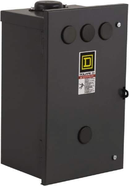 Square D - 3R NEMA Rated, 4 Pole, Electrically Held Lighting Contactor - 20 A (Tungsten), 30 A (Fluorescent), 220 VAC at 50 Hz, 240 VAC at 60 Hz, 4NO Contact Configuration - Eagle Tool & Supply