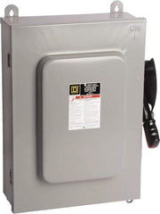 Square D - 100 Amp, 600 VAC, 6 Pole Nonfused Safety Switch - NEMA 12 & 3R, 75 hp at 600 VAC (Triple Phase), 6PST Contact Form - Eagle Tool & Supply