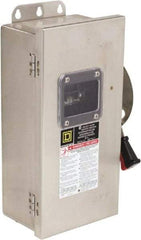 Square D - 30 Amp, 600 VAC/VDC, 3 Pole Nonfused Safety Switch - NEMA 12, 3, 3R, 4 & 4X, 10 hp at 600 VAC, 15 at 600 VDC (Single Phase), 30 hp at 600 VAC, 15 hp at 600 VDC (Triple Phase) - Eagle Tool & Supply