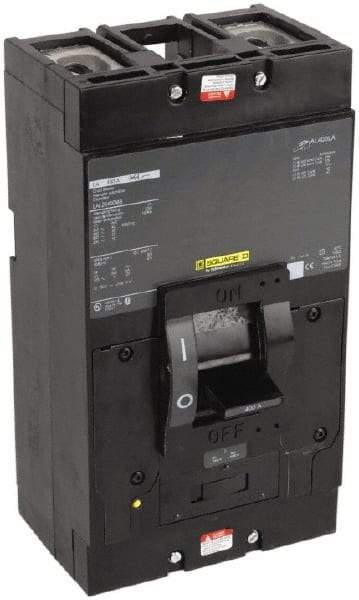 Square D - 400 Amp, 600 V, 2 Pole, Panel Mount Molded Case Circuit Breaker - Thermal Magnetic Trip, Multiple Breaking Capacity Ratings - Eagle Tool & Supply