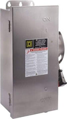 Square D - 60 Amp, 600 VAC, 600 VDC, 3 Pole Nonfused Safety Switch - NEMA 12, 3, 3R, 4 & 4X, 30 hp at 600 VAC (Single Phase), 60 hp at 600 VAC, 30 hp at 600 VDC (Triple Phase) - Eagle Tool & Supply
