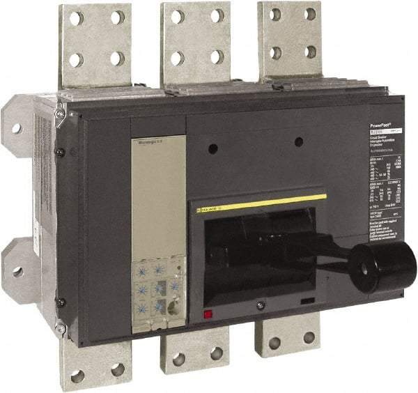 Square D - 2500 Amp, 600 VAC, 3 Pole, Panel Mount Molded Case Circuit Breaker - Electronic Trip, Multiple Breaking Capacity Ratings, 3/0 AWG - Eagle Tool & Supply