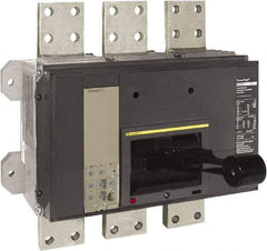 Square D - 1200 Amp, 600 VAC, 3 Pole, Panel Mount Molded Case Circuit Breaker - Electronic Trip, Multiple Breaking Capacity Ratings, 3/0 AWG - Eagle Tool & Supply