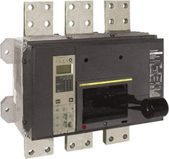 Square D - 1600 Amp, 600 VAC, 3 Pole, Panel Mount Molded Case Circuit Breaker - Electronic Trip, Multiple Breaking Capacity Ratings, 3/0 AWG - Eagle Tool & Supply