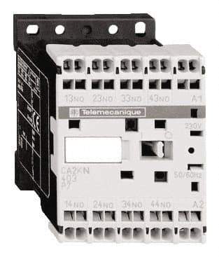 Schneider Electric - 2NC/2NO, 24 VAC at 50/60 Hz Control Relay - 17 V - Eagle Tool & Supply