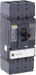 Square D - 600 Amp, 600 VAC, 3 Pole, Panel Mount Molded Case Circuit Breaker - Electronic Trip, Multiple Breaking Capacity Ratings, 2 AWG - Eagle Tool & Supply