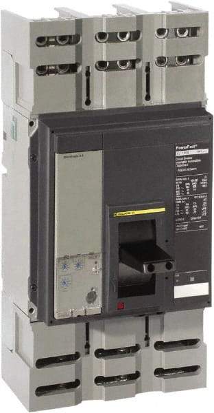 Square D - 1200 Amp, 600 VAC, 3 Pole, Panel Mount Molded Case Circuit Breaker - Electronic Trip, Multiple Breaking Capacity Ratings, 3/0 AWG - Eagle Tool & Supply
