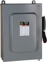 Square D - 30 Amp, 600 VAC, 6 Pole Nonfused Safety Switch - NEMA 12 & 3R, 30 hp at 600 VAC (Triple Phase), 6PST Contact Form - Eagle Tool & Supply
