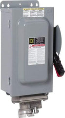 Square D - 30 Amp, 600 VAC, 3 Pole Fused Safety Switch - NEMA 12 & 3R, 7.5 hp at 480 VAC, 5 hp at 250 VDC (Single Phase), 20 hp at 600 VAC, 10 hp at 600 VDC (Triple Phase) - Eagle Tool & Supply