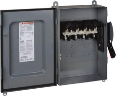 Square D - 30 Amp, 600 VAC/VDC, 4 Pole Nonfused Safety Switch - NEMA 12 & 3R, 30 hp at 600 VAC, 15 hp at 600 VDC (Triple Phase), 4PST Contact Form - Eagle Tool & Supply