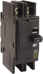 Square D - 50 Amp, 240 VAC, 2 Pole, Panel Mount Miniature Circuit Breaker - 14-2 AWG - Eagle Tool & Supply