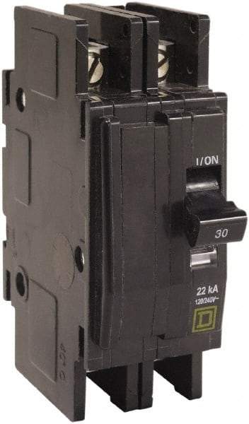 Square D - 60 Amp, 240 VAC, 2 Pole, Panel Mount Miniature Circuit Breaker - 14-2 AWG - Eagle Tool & Supply