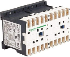 Schneider Electric - 3 Pole, 24 Coil VAC at 50/60 Hz, 12 Amp at 440 VAC, 16 Amp at 690 VAC and 20 Amp at 440 VAC, Reversible IEC Contactor - BS 5424, CSA, IEC 60947, NF C 63-110, RoHS Compliant, UL Listed, VDE 0660 - Eagle Tool & Supply