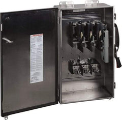 Square D - 200 Amp, 600 VAC/VDC, 3 Pole Nonfused Safety Switch - NEMA 12, 3, 3R, 4 & 4X, 50 hp at 600 VAC, 50 hp at 600 VDC (Single Phase), 150 hp at 600 VAC, 50 hp at 600 VDC (Triple Phase), ST Contact Form - Eagle Tool & Supply