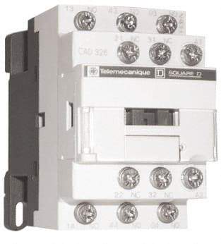 Schneider Electric - 2NC/3NO, 24 VAC at 50/60 Hz Control Relay - 17 V - Eagle Tool & Supply