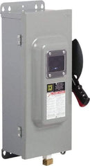 Square D - 100 Amp, 600 VAC/VDC, 3 Pole Fused Safety Switch - NEMA 12 & 3R, 30 hp at 480 VAC (Single Phase), 75 hp at 600 VAC, 50 hp at 600 VDC (Triple Phase) - Eagle Tool & Supply