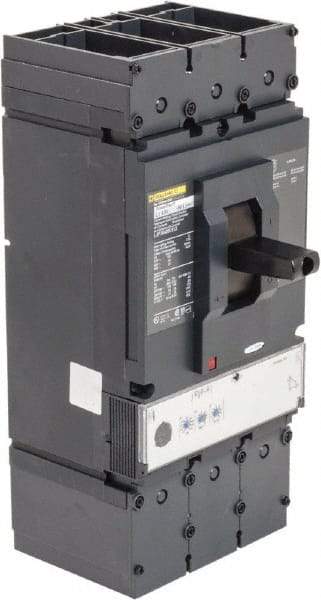 Square D - 400 Amp, 600 VAC, 3 Pole, Panel Mount Molded Case Circuit Breaker - Electronic Trip, 110mm Deep x 340mm High x 140mm Wide - Eagle Tool & Supply