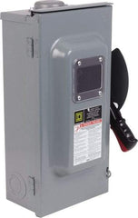 Square D - 60 Amp, 600 V, 3 Pole Nonfused Safety Switch - NEMA 3R, 1 & 3 Phase, 30 hp at 600 VAC (Single Phase), 60 hp at 60 VAC (Triple Phase), 3PST Contact Form - Eagle Tool & Supply