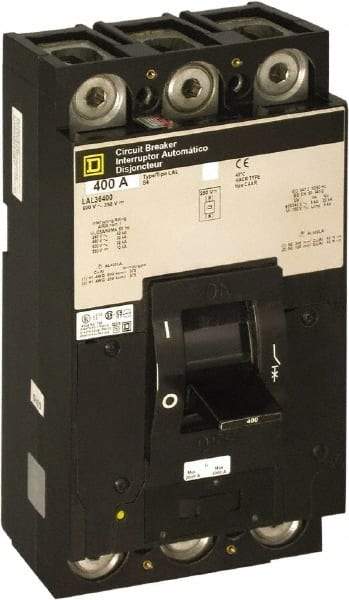 Square D - 400 Amp, 600 V, 2 Pole, Panel Mount Molded Case Circuit Breaker - Thermal Magnetic Trip, Multiple Breaking Capacity Ratings - Eagle Tool & Supply