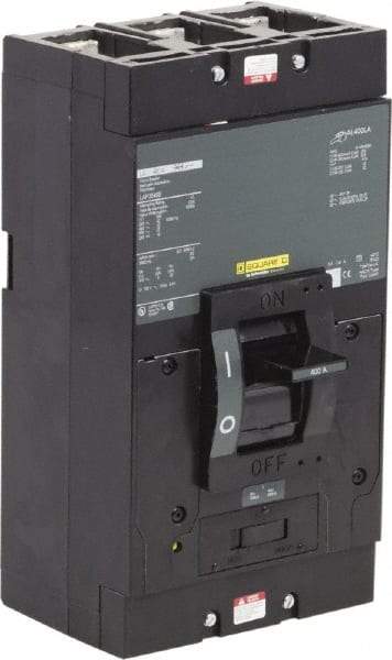 Square D - 400 Amp, 600 V, 3 Pole, Panel Mount Molded Case Circuit Breaker - Magnetic Trip, Multiple Breaking Capacity Ratings - Eagle Tool & Supply