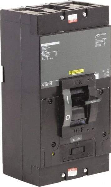 Square D - 400 Amp, 240 V, 2 Pole, Panel Mount Molded Case Circuit Breaker - Thermal Magnetic Trip, 25 kA at 240 VAC Breaking Capacity - Eagle Tool & Supply