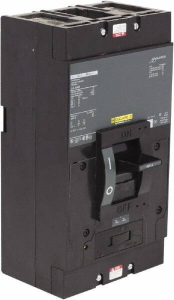 Square D - 400 Amp, 600 V, 2 Pole, Panel Mount Molded Case Circuit Breaker - Thermal Magnetic Trip, Multiple Breaking Capacity Ratings - Eagle Tool & Supply