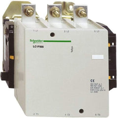 Schneider Electric - 3 Pole, 500 Amp at 440 VAC and 700 Amp at 440 VAC, Nonreversible IEC Contactor - Bureau Veritas, CCC, CSA, DNV, EN/IEC 60947-1, EN/IEC 60947-4-1, GL, JEM 1038, LROS, RINA, RMRoS, RoHS Compliant, UL Listed - Eagle Tool & Supply