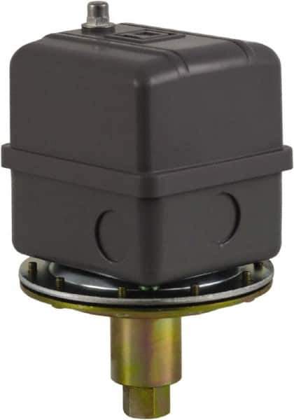 Square D - 1 NEMA Rated, DPST, 18 inHg to 23 inHg, Vacuum Switch Pressure and Level Switch - Adjustable Pressure, 480 VAC, Screw Terminal - Eagle Tool & Supply