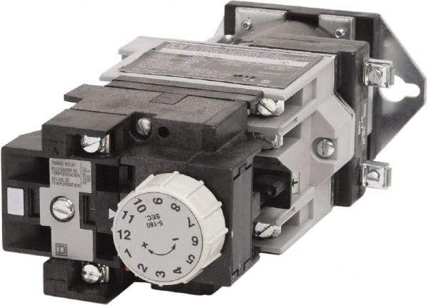 Square D - Time Delay Relay - 5 & 10 Contact Amp, 24 VDC - Eagle Tool & Supply