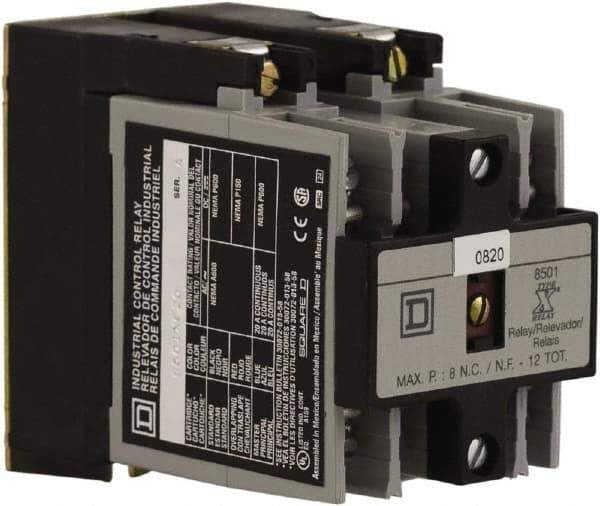 Square D - 2NO, 600 VAC Control Relay - Panel Mount - Eagle Tool & Supply