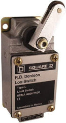 Square D - DPDT, NC/NO, 600 Volt, Screw Terminal, Rotary Spring Return Actuator, General Purpose Limit Switch - 1, 2, 4, 12, 13 NEMA Rating, IP67 IPR Rating - Eagle Tool & Supply