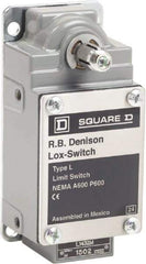 Square D - 10 Amp, NO/NC Configuration, Left Hand Operation, Rope Operated Limit Switch - Automatic Reset, Cable Pull, 600 VAC - Eagle Tool & Supply